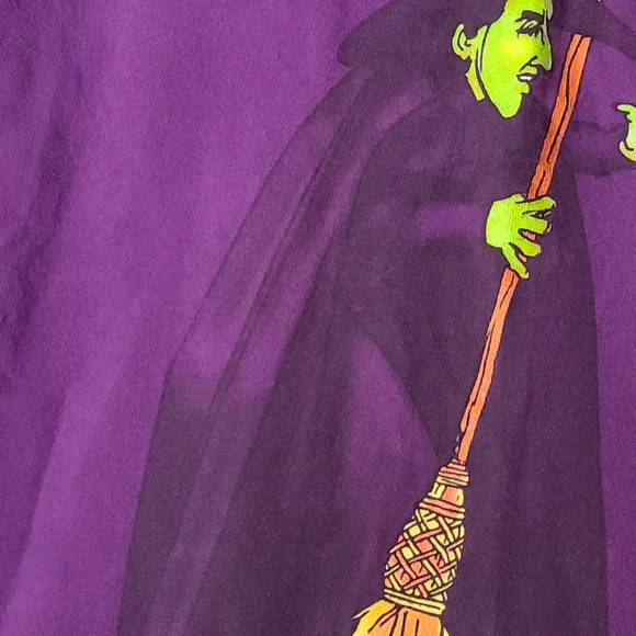 Vintage Single Stitch Wizard Of Oz Wicked Witch T Shirt Size XL USA Purple